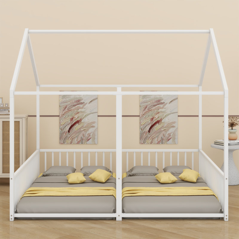 Lits plateforme en métal, Blanc