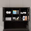 Armoire de salle de bain noire à panier basculant. Fabrication E1, support de charge de 150 lb. Espace intérieur avec tablettes réglables. Gardez les sacs amovibles dissimulés. Poignée carrée élégante. Revêtement durable.-933375936-933375950