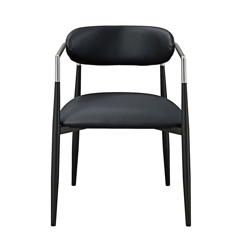 Chaise rembourrée avec accoudoirs (ensemble de 2)
