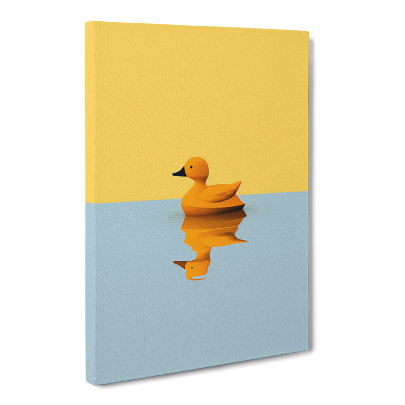 Duck Minimalism No.2 - Wrapped Canvas Print, 76cm H x 50cm W x 3cm D