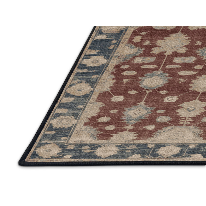 Tapis brun lavable à la machine, Rond 3 pi