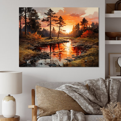 " River Though Forest Sunrise I "