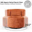 Fauteuil d'appoint pivotant avec coussin décoratif Narissa-145830958