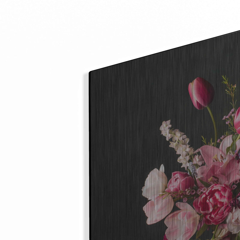 «Spring Glory Tulips» par Leah McLean, art mural en métal, 24 po x 24 po, H 24 po x l 24 po