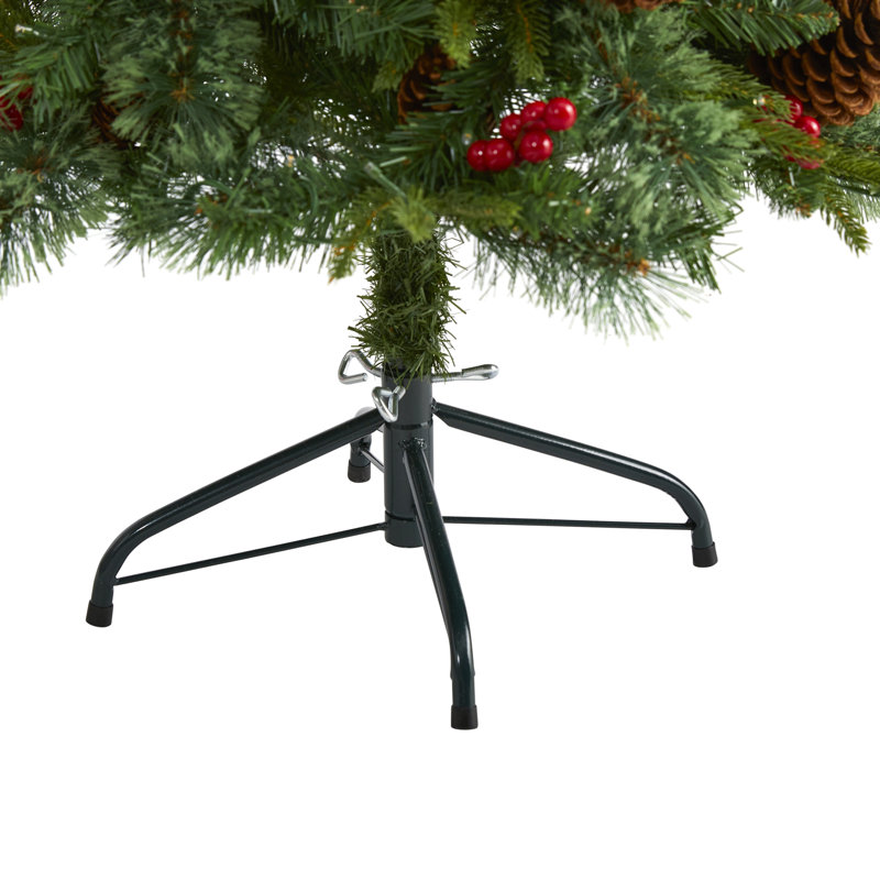 Lighted Artificial Christmas Tree, 4' H