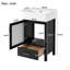 Meuble-lavabo de 20 pouces avec lavabo en céramique et beaucoup de rangement - idéal pour les petites salles de bain-126202409