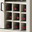 Armoire avec porte de grange coulissante et tablette à vin, imperméable et stable pour le balcon, l 23,5 po x l 12 po x H 32 po rangement rustique - atelier modèle,
