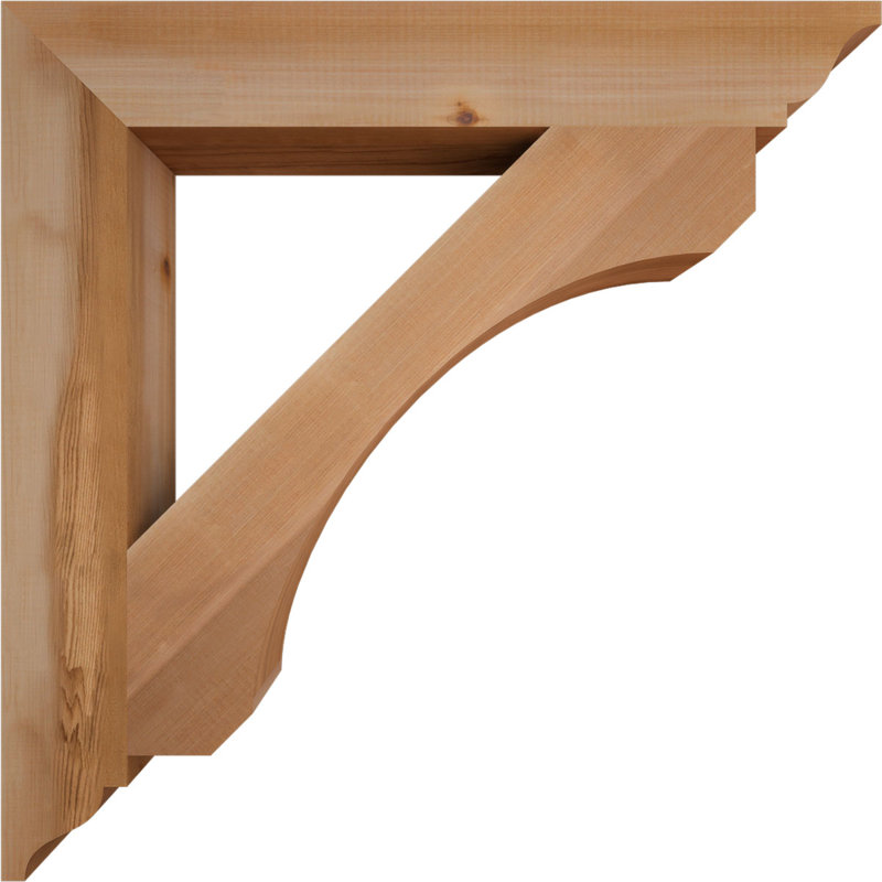 Support en bois rustique traditionnel BKTLEC01, Cèdre rouge de l'Ouest (lisse), H 28 po x l 3,5 po x P 28 po