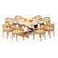 7 Pcs Grade-A Teak Wood Dining Set: 60" Square Rectangle Butterfly Table And 6 Lenong Arm Chairs #11LN1406-79812616