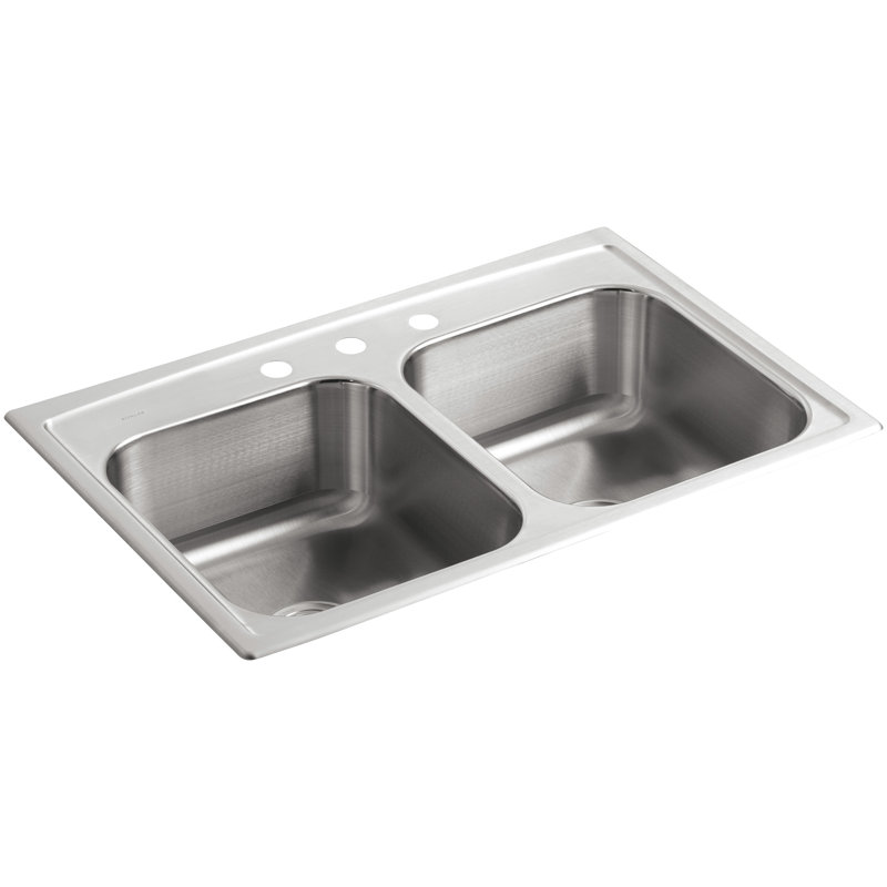 Toccata 33" L x 22" W Drop-In Kitchen Sink with 3 Faucet Holes