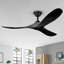 Ventilateur de plafond réversible à moteur à courant continu avec pales en bois massif de qualité supérieure et contrôle intelligent basé sur l'application, convenant aux chambres à coucher, aux salons et aux patios couverts-65171001-64440078