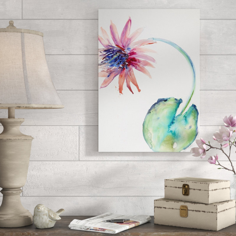 Bloom II - peinture sur toile tendue, H 42 po x l 30 po, Extérieur
