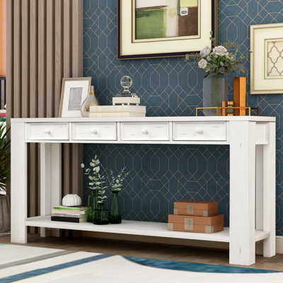 Console / canapé avec tiroirs de rangement et tablette inférieure pour le vestibule