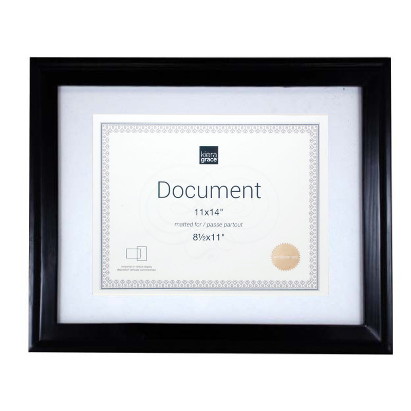 Cadre photo mat en bois mat, Noir