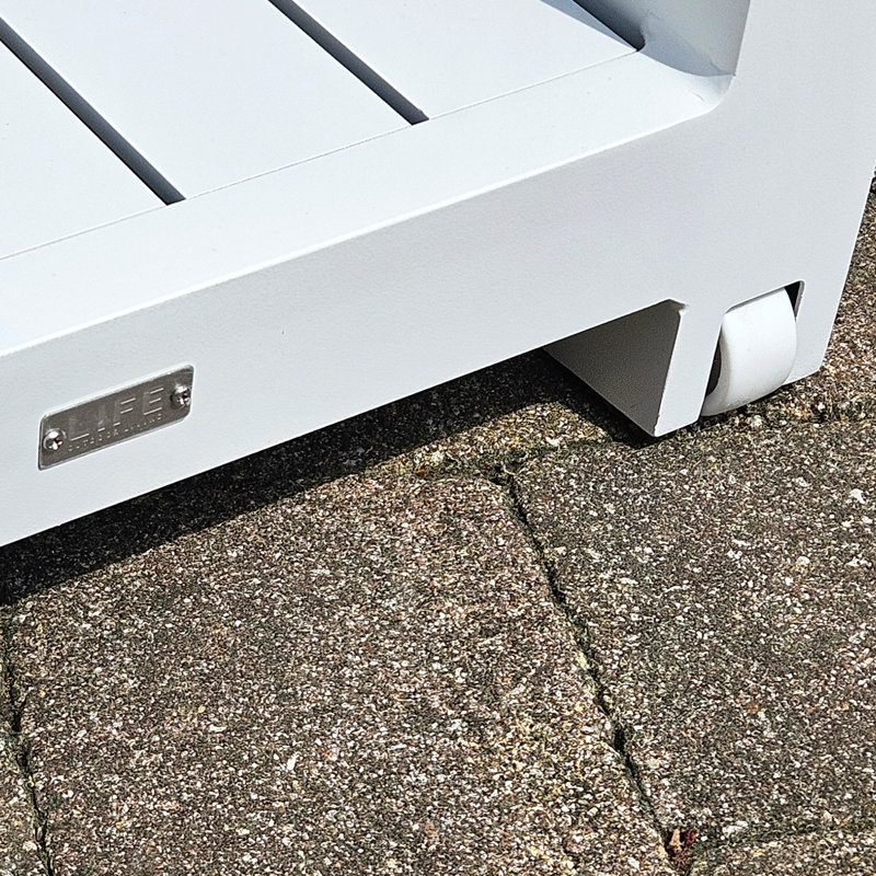 Easy Outdoor Bar Cart With Removable Tray, White