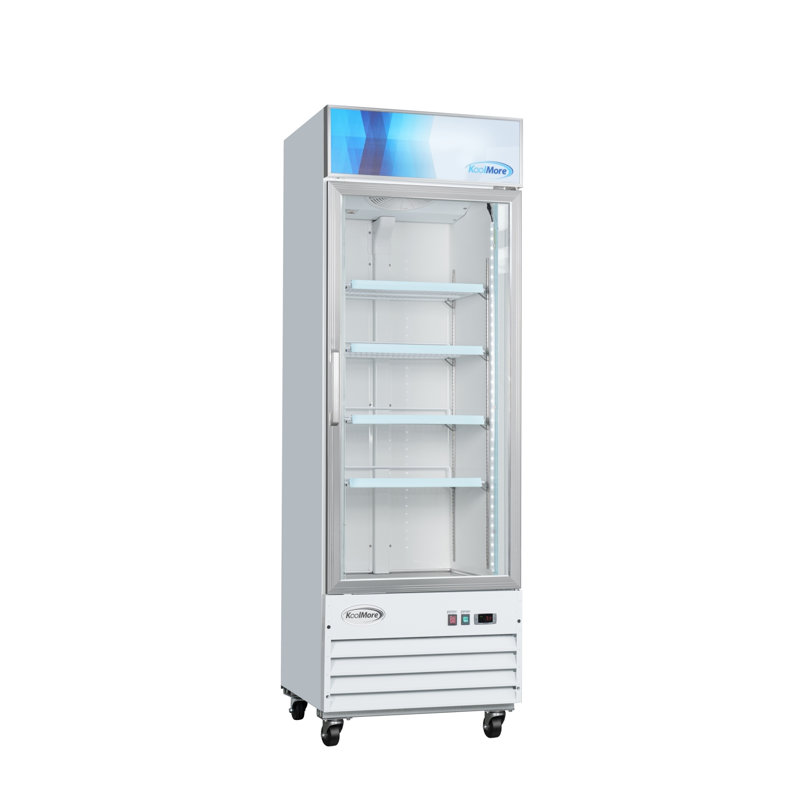 27 in. 1-Door Commercial Display Merchandiser Freezer 13 cu. ft. in White (MDF-1GD-13C-WH)