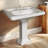 Whitehaus Collection 29" Traditional Pedestal Sink With Large Rectangular Bowl, Dual Soap Ledges And Overflow-112292267