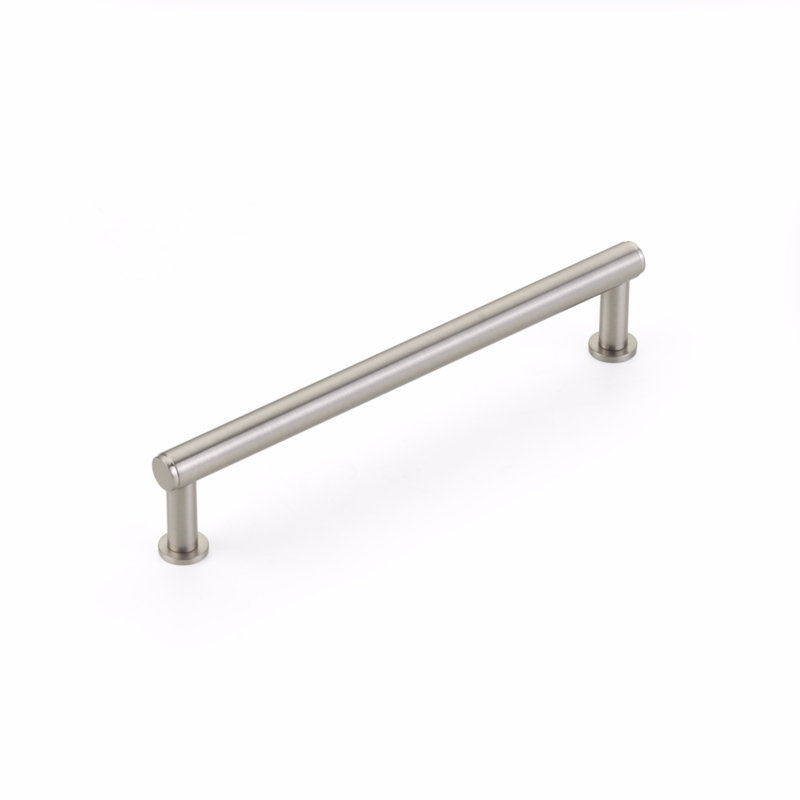 Poignée d'armoire Schaub, Nickel brossé, 6"