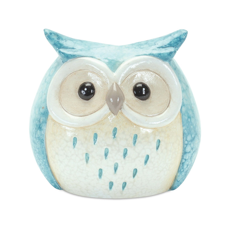 Glennice 3 Piece Terra Cotta Owl Set
