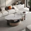Luxury-Style Modern Granite Tile Coffee Table Set-1291992394