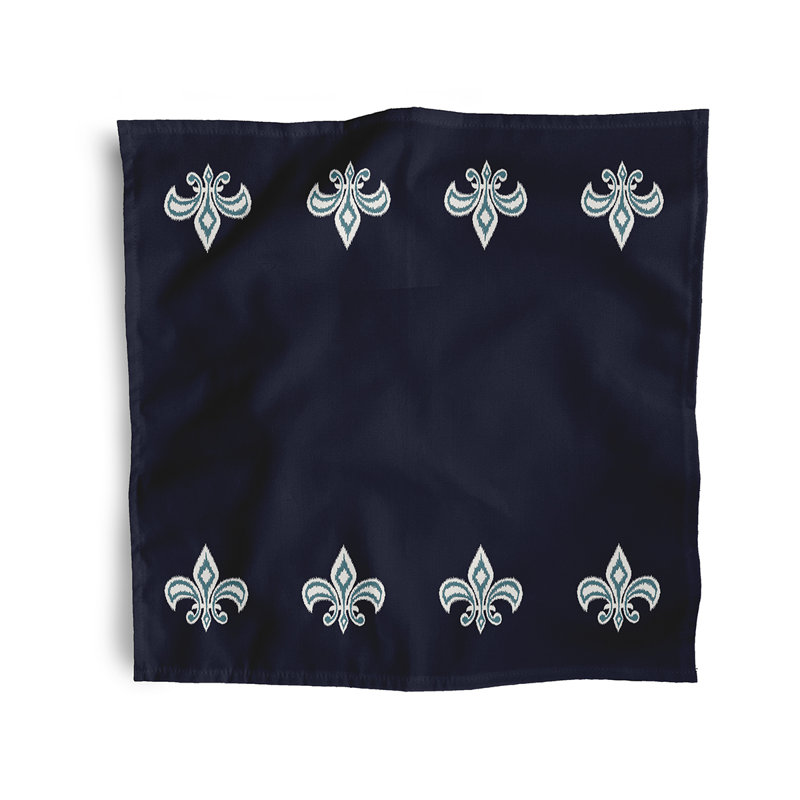 Cito Fleur de Lis Napkins, Navy
