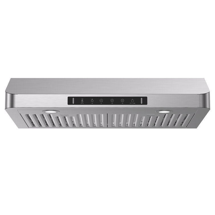 VIKIO 30" 900 CFM Ducted Under Cabinet Range Hood in stainless steel with 3-Way Venting, Removable GU10 LED