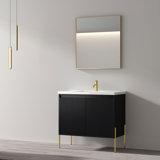 Ladaryl 35.9'' Single Bathroom Vanity with Ceramic Top