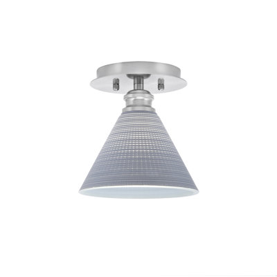 Edge 1 Light Semi-Flush Shown With 7" Gray Matrix Glass
