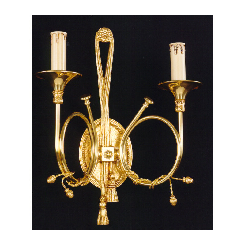 Cowie Candle Wall Light, French Gold