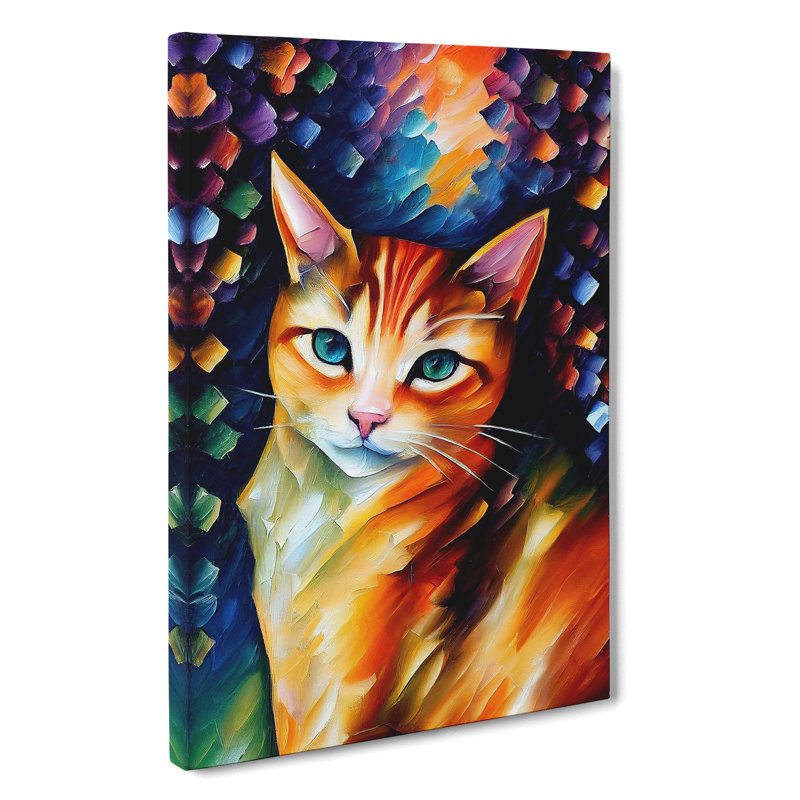 Cat Portrait No.4 - Wrapped Canvas Print, 50cm H x 35cm W