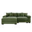 Canapé modulaire surdimensionné en L surdimensionné en nuage, tissu en velours côtelé doux, avec méridienne, accoudoirs larges à assise profonde, conception ergonomique, 6 coussins décoratifs, assemblage facile pour les salons, les salons-1273518460