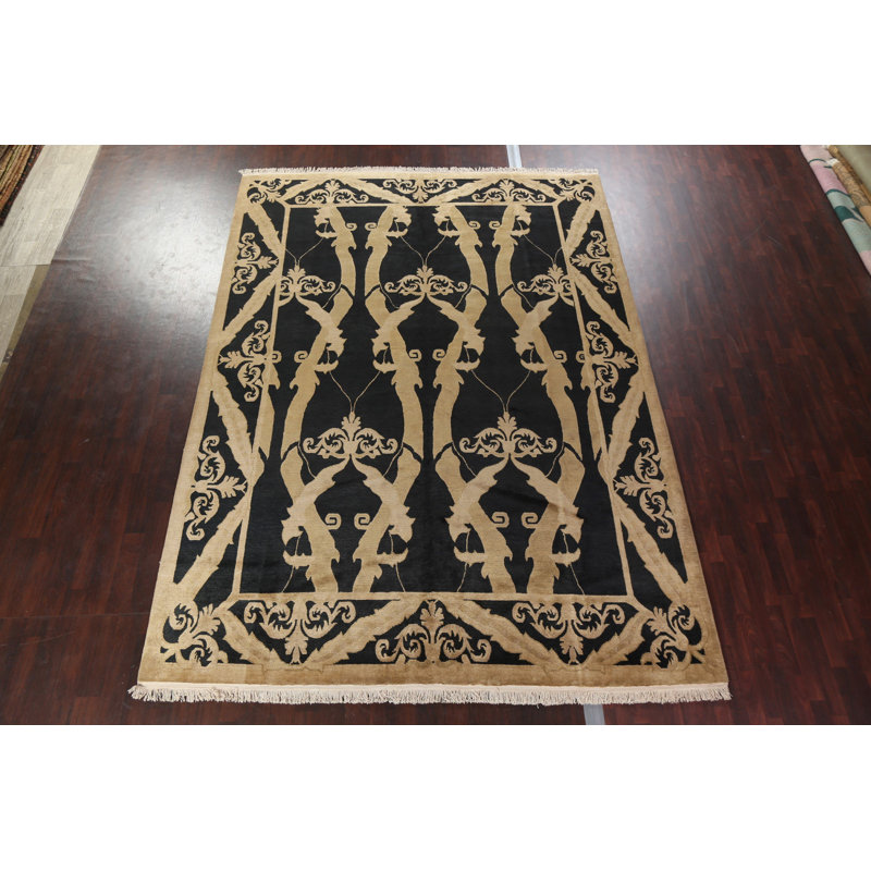 Tapis népalais à teinture végétale noué à la main 10 x 14