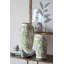 Vase à fleurs - 6,5 po x 6,5 po x 11,5 po - vert / blanc