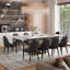Ensemble de table de salle à manger avec plateau en pierre frittée extensible de 94,5 po et 8 chaises en similicuir-1800809249-1800809263-1800809262