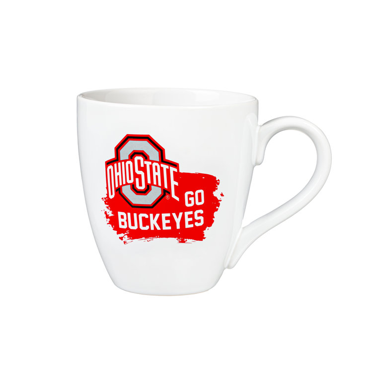 Evergreen Enterprises Ohio State Buckeyes Coffee Mug 17oz Ceramic 2 Piece Set with Gift Box