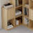 Anyila Corner Bookcase with Modular Cube Design Open and Concealed Shelves Push-to-Open Doors Modern Ladder-Style-1643021108