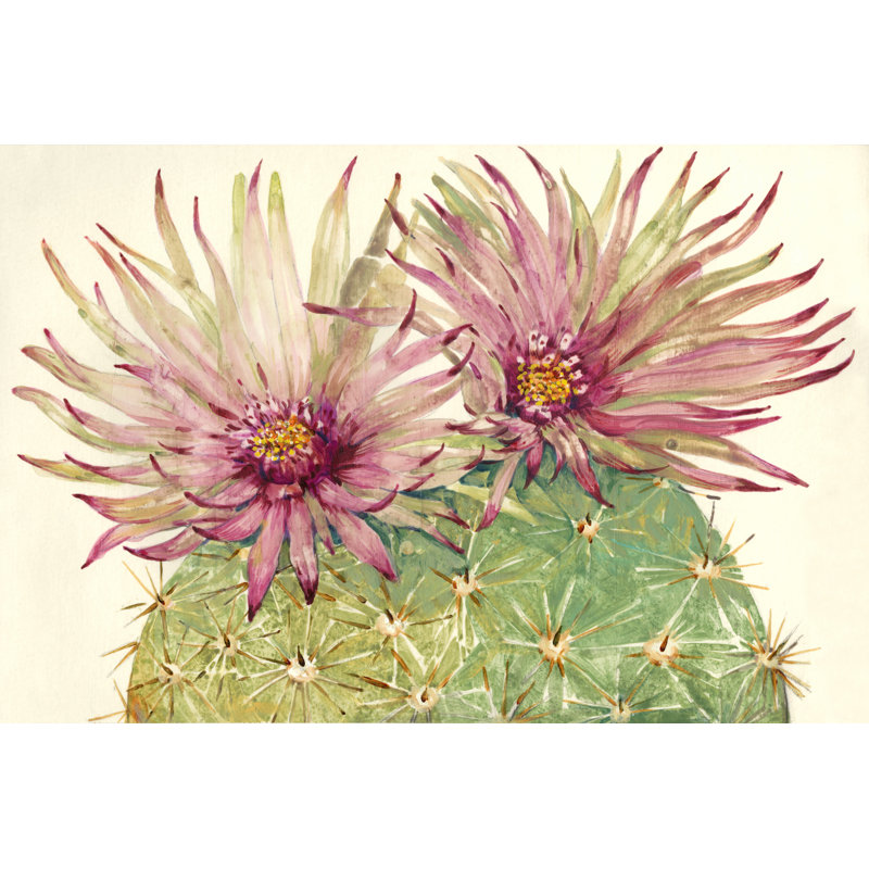 Fleurs de cactus I, H 8 po x l 12 po x P 1 po