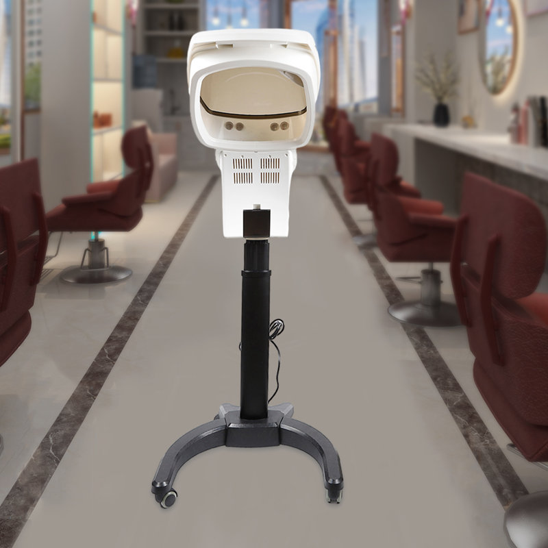 Traitement professionnel pour cheveux à capuchon autoportant avec lumière rouge et bleue