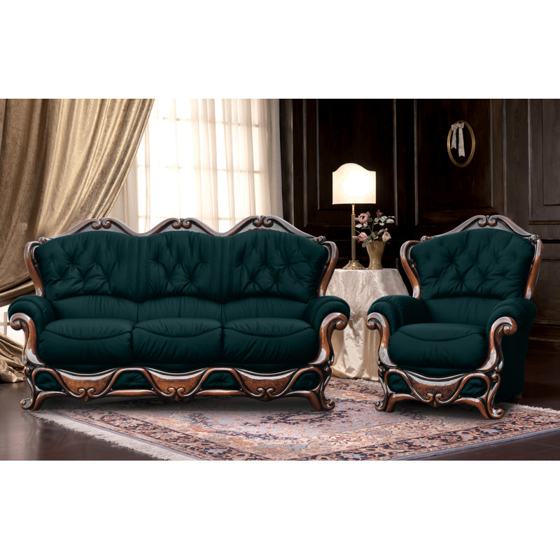 Dodgson 2 - Piece Faux Leather Living Room Set, Black