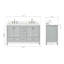  Ensemble de meuble-lavabo double 61 "-459167775
