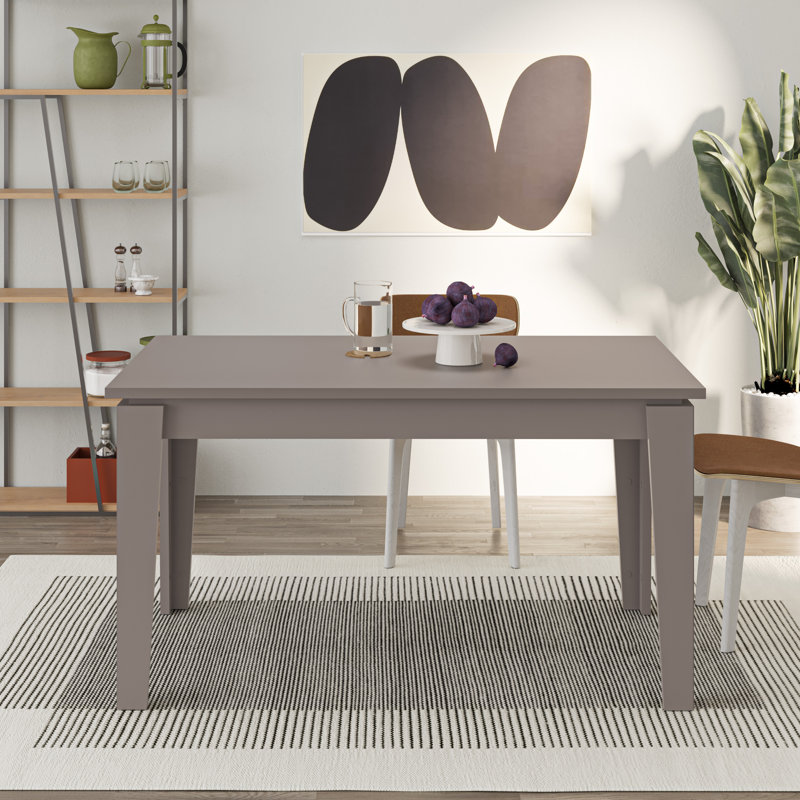Tolmen Rectangular Extendable Dining Table - 120 to 170 cm, 75cm H x 190cm L x 80cm D, Light Mocha