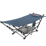 Lahni Zenithen Outdoor Patio Folding Collapsible Hammock For Camping, Blue