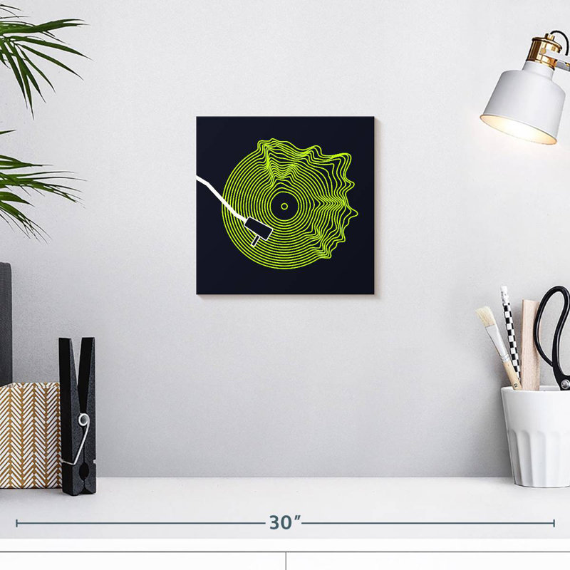 Abarca Neon Vinyl Record, 10" H x 10" W