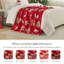 Jeté en chenille Amélie Home, motif de Noël réversible, cadeau de Noël pour lit et canapé