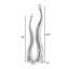 Roarke (ensemble de 2) grands vases modernes argentés ondulés