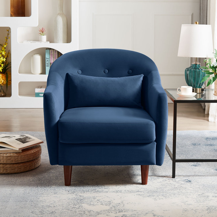 Everly Quinn Tarae Velvet Armchair & Reviews | Wayfair