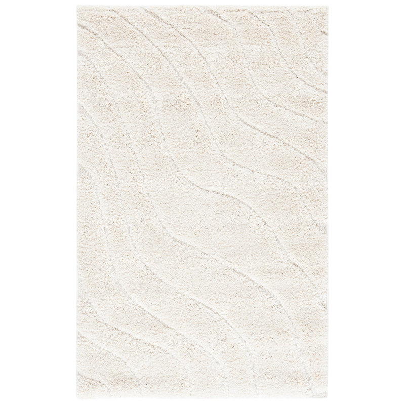 Tapis crème à motif abstrait Ashal, Rectangle 2 pi 3 po x 4 pi