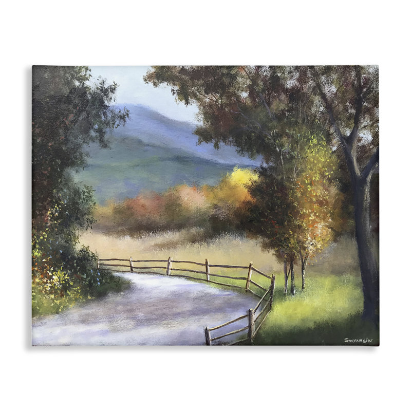 Art mural sur toile Autumn Shade & Path, conception par David Swanagin, H 24 po x l 30 po