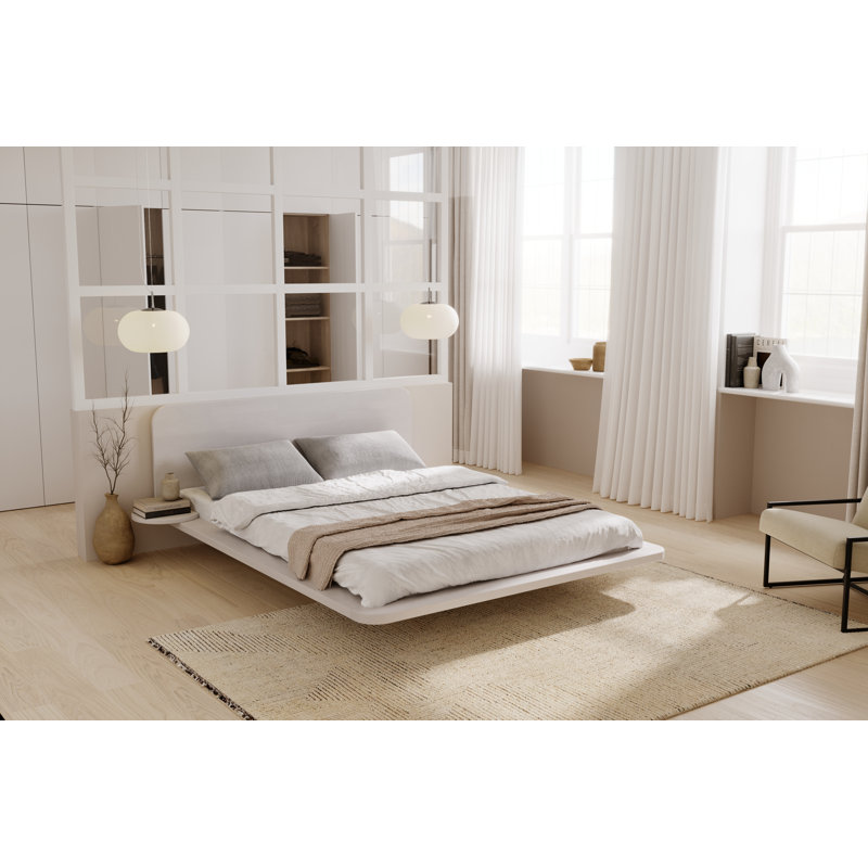 Iyanna Solid Wood Bed, Natural Oil, European Double (140 x 200 cm)