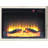 Adara Antique Finish LED Electric Fireplace With Wooden Frame, Scrolled Floral Design, Touch Panel & Remote Controller
